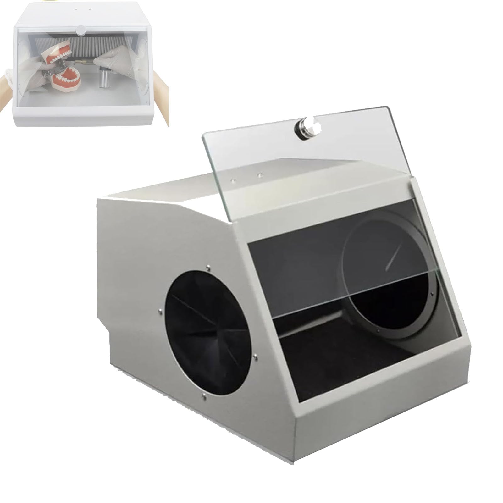 Cabine De Sablage Modulaire pour Laboratoires, avec Extraction Dair, Système De Filtration Et Éclairage LED 5500k, Réduisant La Poussière Pendant Le Sablage, pour Un Sablage De Précision Et Un