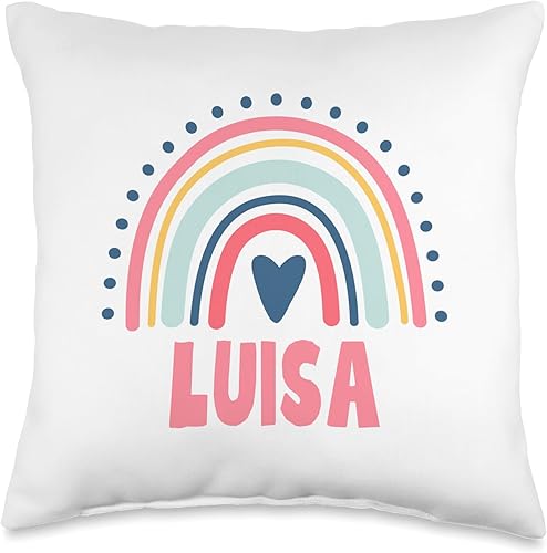 Miniatura 4 de Idea Regalo Personalizzata con Nome Gifts Idea Luisa Name Custom Woman Myth Legend Pink Birthday Party Throw Pillow, 18x18, Multicolor