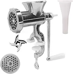 Moedor de Carne Manivela Manual N10 Maquina De Moer Profissional para fazer Carne Moida Linguiça e Hamburguer Portatil com Prensa