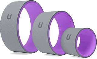 unycos - 32cm×13cm Yoga Wheel, Improve Flexibility and Strength and Relieve Pain and Stress on Your Back and Shoulders