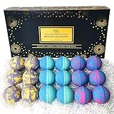 Aromatherapy Bath Bombs Set for Women & Men! Healing Essential Oil Bath Bombs Gift Box with 18 Large Natural Moisturizing Bath Bombs. Bulk Wrapped Bath Bombs Gift Set for Dry Skin