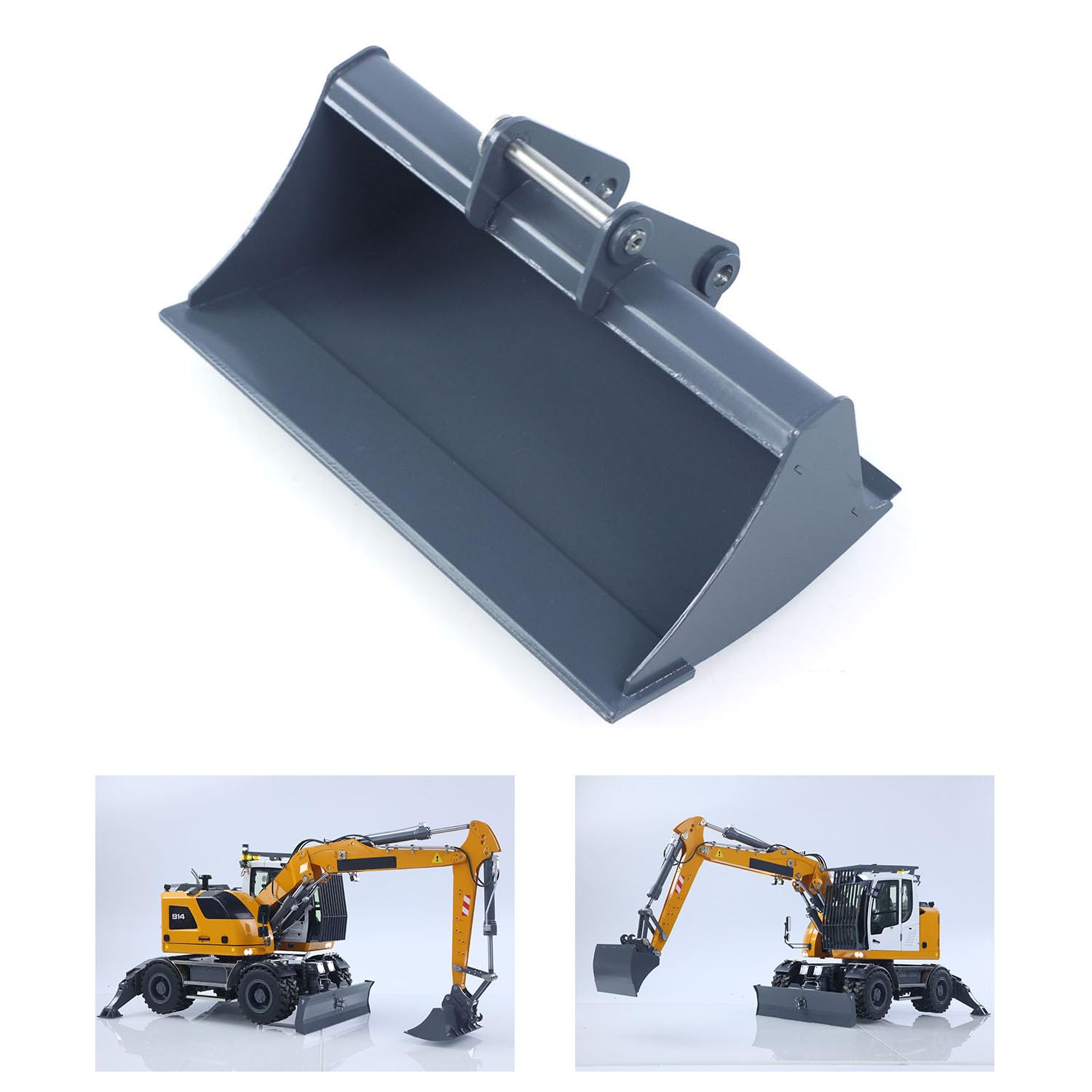 TOUCAN RC HOBBY Metall Flach Eimer für 1/14 Hydraulische RC Bagger 914 Funks teuerung Bagger Teile