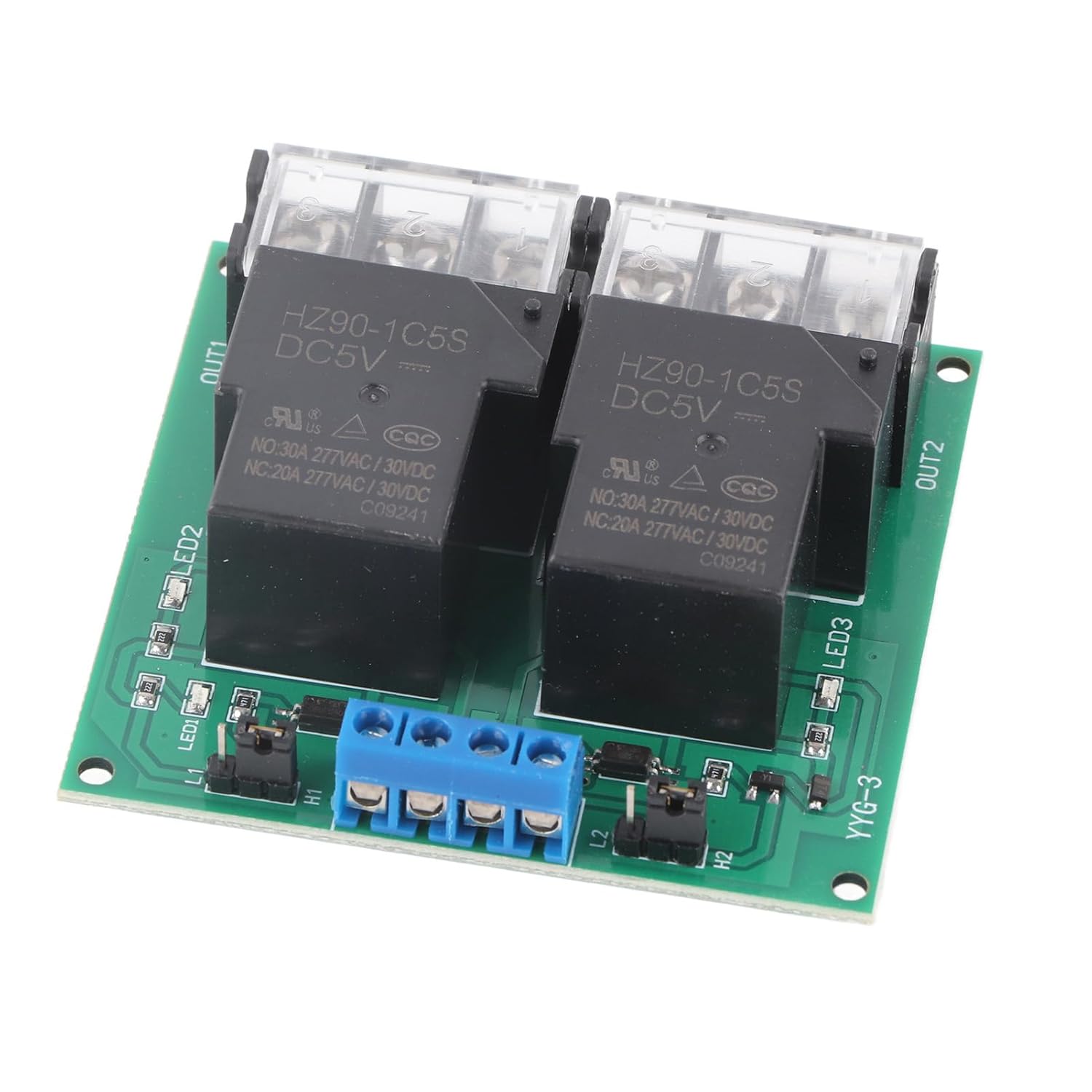 High Power Two Way Bidirectional Optocoupler Isolation Relay Module 30A YYG‑3 for Home Automation System (12VDC)