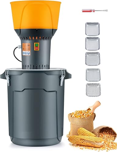 Miniatura 1 de LANUEVA Electric Corn Grinder, Grain Mill Grinder with 5 Sieves, 1300W Continuous Grinding Machine for Dry Corn Grain Farm Feed, Molino de Maiz,