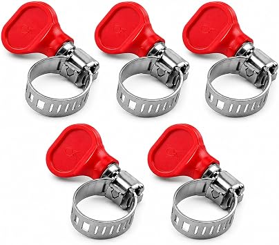 Kelebek Saplı Hortum Kelepçesi [5 ADET] 16X25 Mm Vidalı Paslanmaz Çelik Ayarlanabilir Boru Klipsi