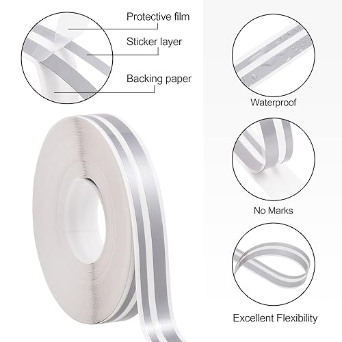 Miniatura 6 de Spurtar Cinta de rayas para automóvil, cinta automotriz de rayas, calcomanía de vinilo de línea fina delgada, motocicleta, lancha, calcomanías