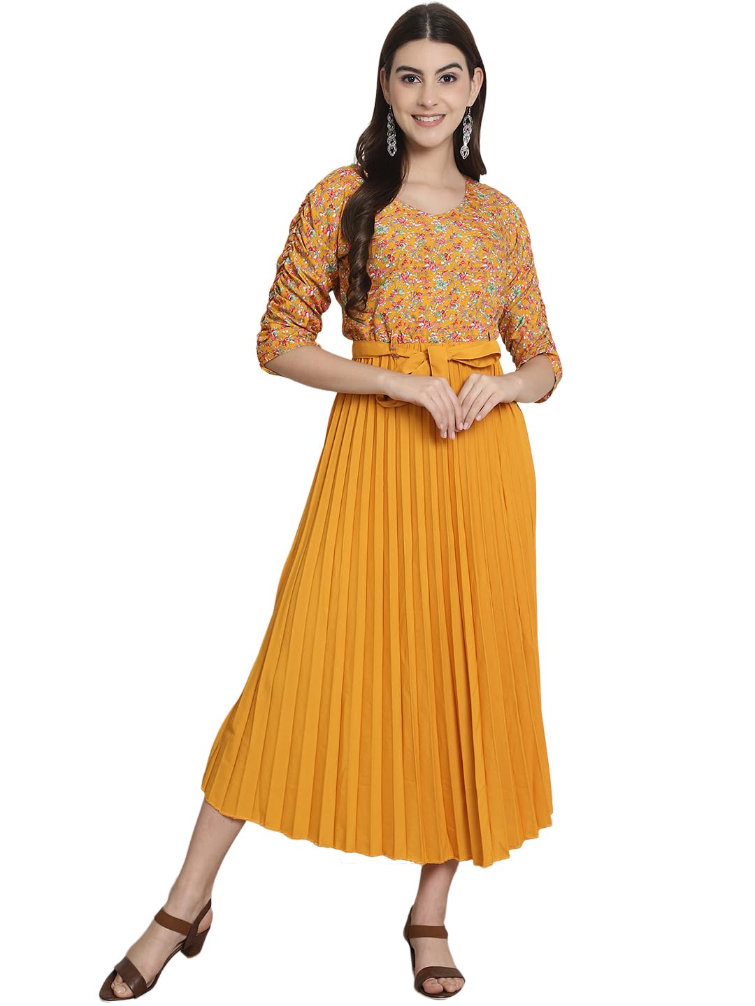 Tee Projekt Polyester Musterd Dress For Women