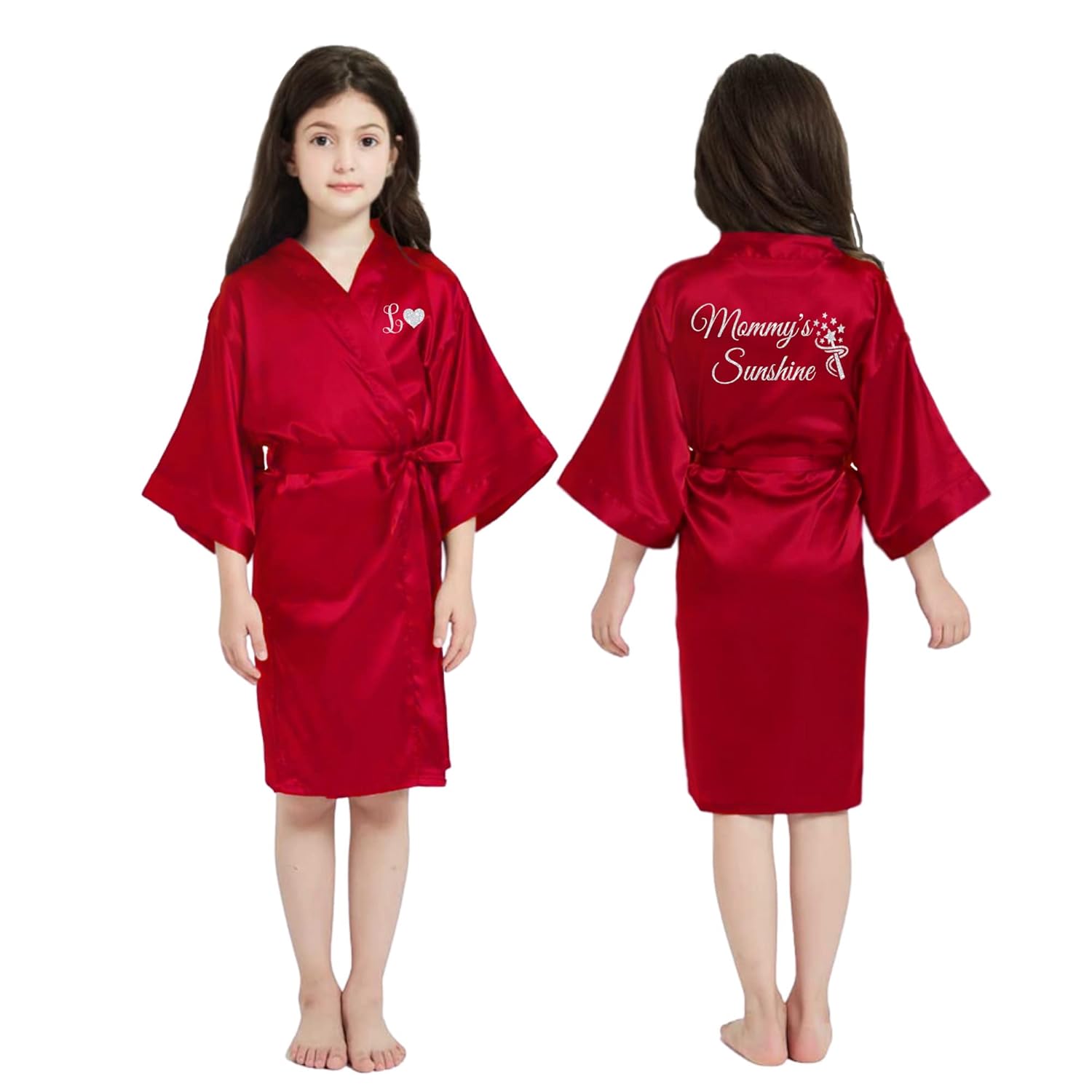 Amazon.com: Personalized Girls Robes with Cute Symbol Design ...