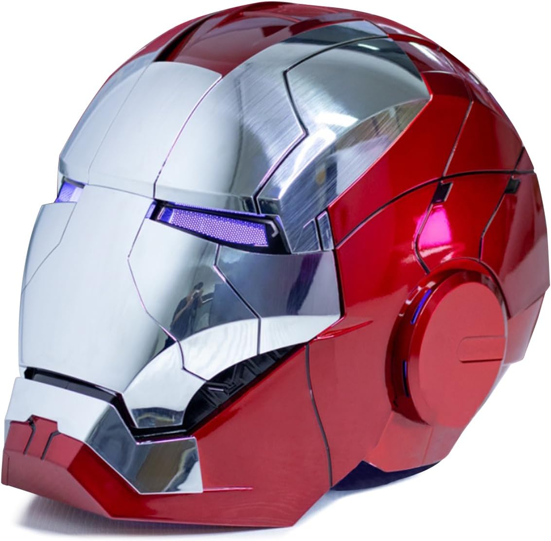 Helmet Cosplay Voice Control Electronic Open/Close LED Eyes Mask 1:1 Hero Model