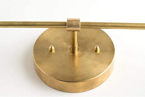 Miniatura 3 de nauticaz Lámpara de pared dorada envejecida, aplique de pared para interiores y exteriores (luz de pared doble)