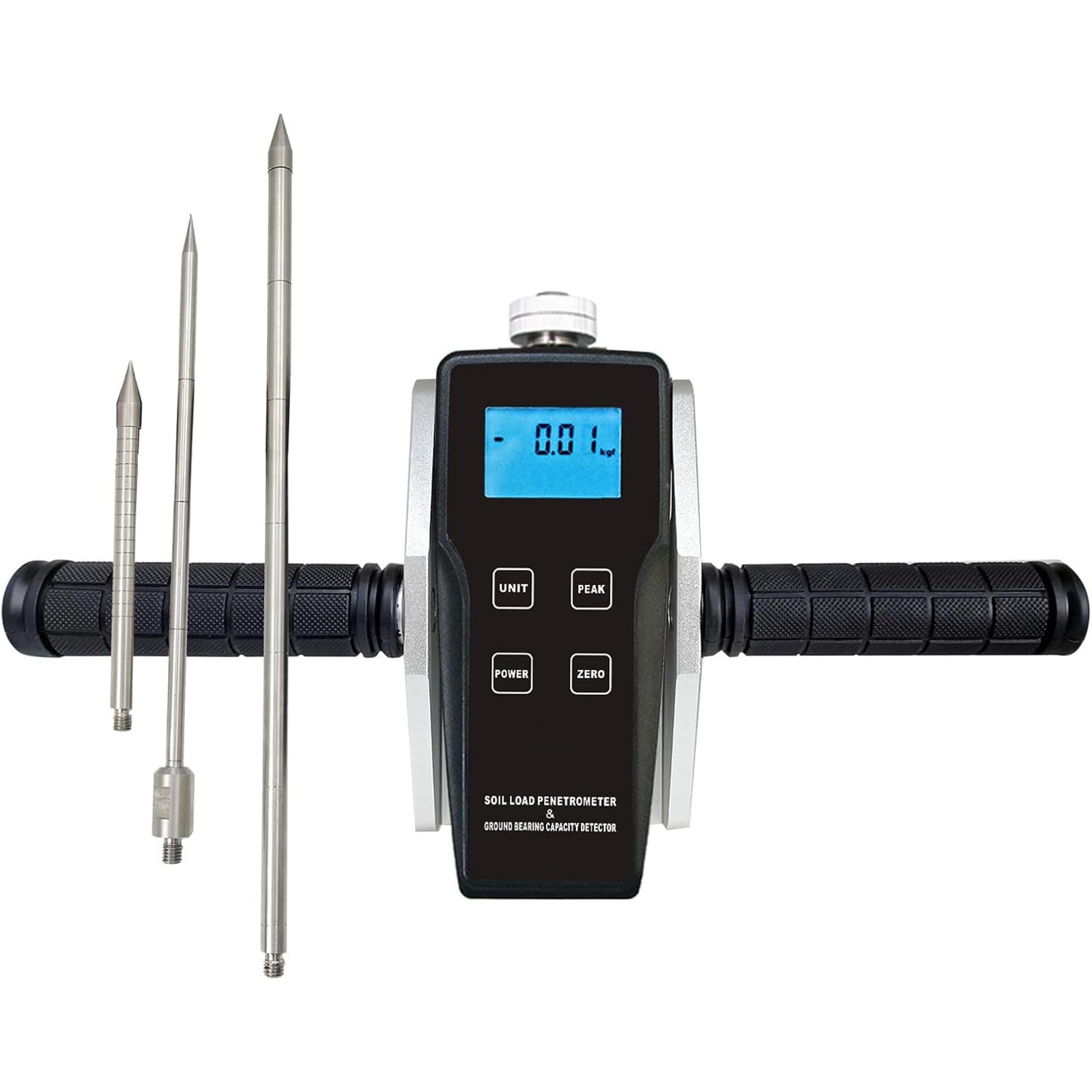 Penetrometro Digitale per Terreno, Tester di Compattazione del Terreno, Intervallo di Misurazione 0-100 kg, profondità di Prova 0-30 Cm, Rilevatore della capacità Portante del Terreno