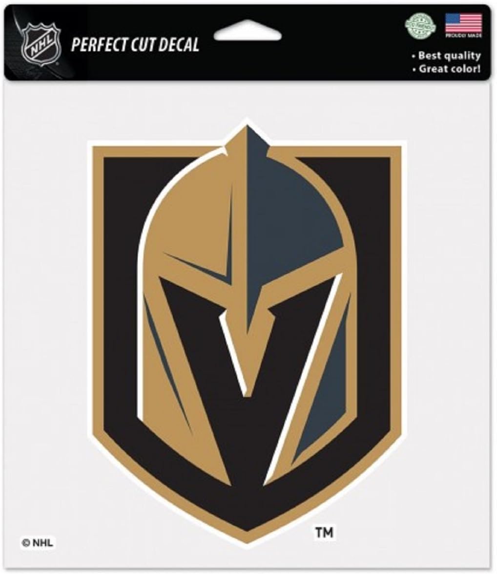 Wincraft NHL Vegas Golden Knights 8x8 Perfect Cut Color Decal, One Size, Team Color
