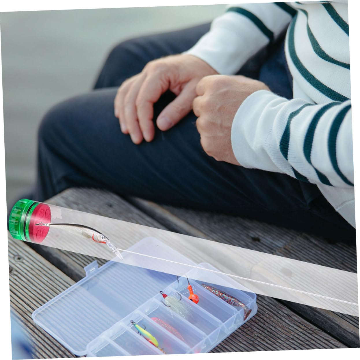 Sosoport 2sets Float Tubes for Fishing Large Capacity Storage Fishing Floats Organizer Durable Lightweight Easy to Use 2pcs*2