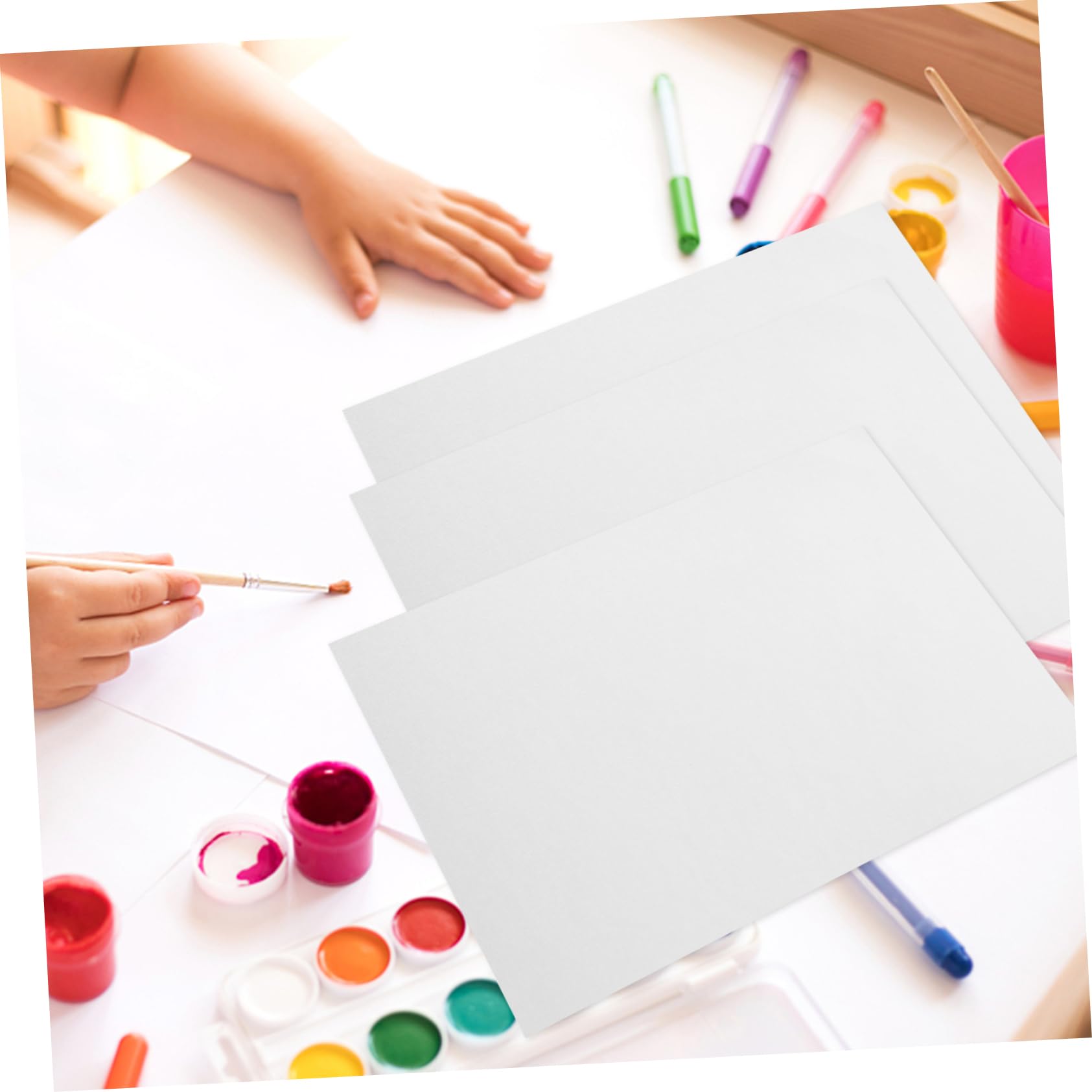 Aquarellblock für Anfänger und Hobbyisten 50 Blatt 160g 8k Kaltpresspapier | Weißes Papier, Geeignet für Nasse und Trockene Farben, Leicht zu Tragen und Flach Aufzuklappen