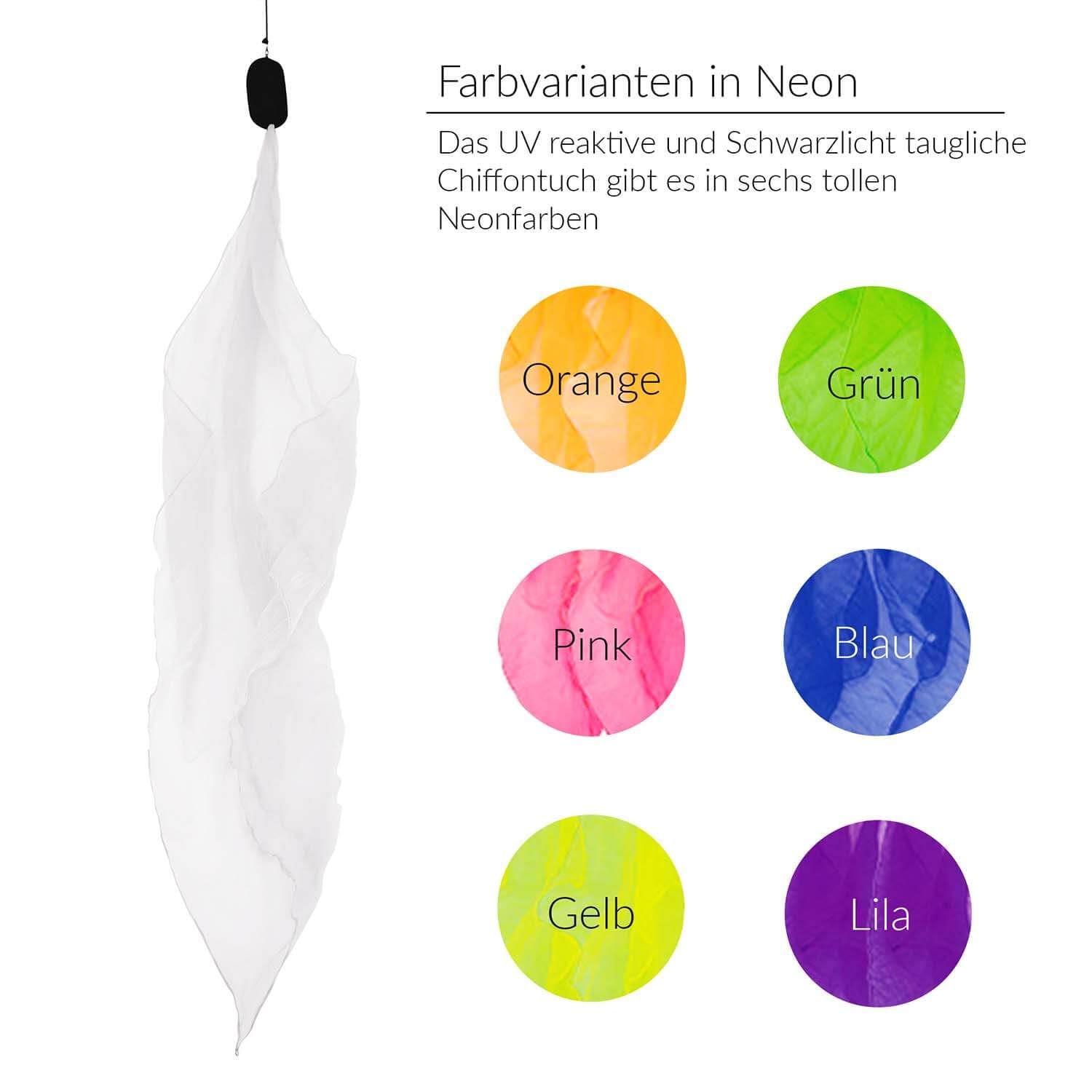 Diabolo Freizeitsport 40cm UV leucht Poi in Weiß - Angel Wings Spinning Pois. Spiral Pois, Soft-Pois für Kinder - geeignet für Anfänger und Profis
