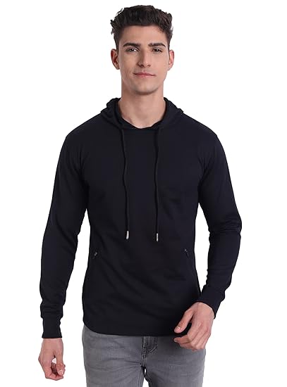 Men's Camouflage Printed Hoodies for Men with Zipper Pockets