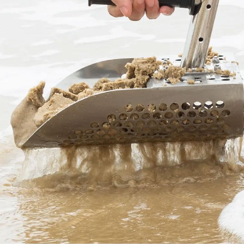 Pelle à sable robuste en acier inoxydable, longue poignée portable pour chasse au trésor sous-marin et plage