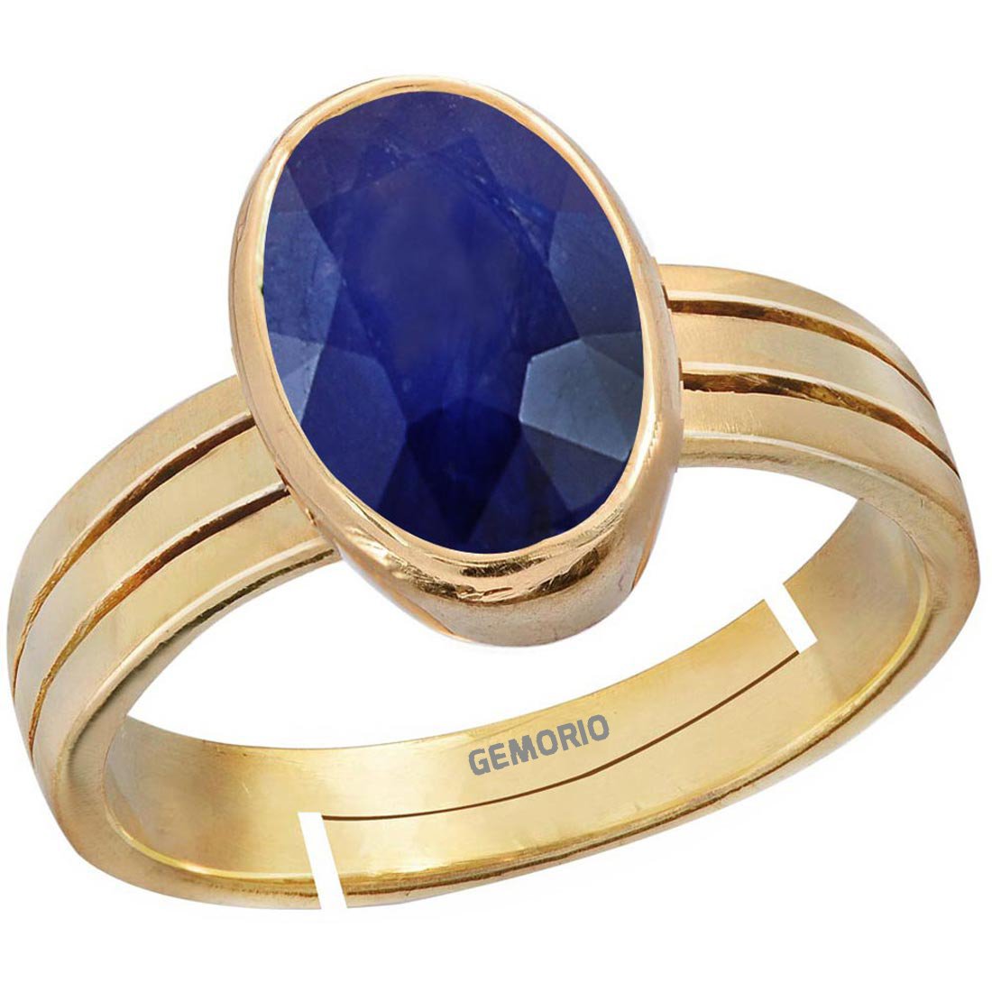 Blue Sapphire Neelam 9.3cts or 10.25ratti Stone Panchdhatu Adjustable Ring for Men-image-6