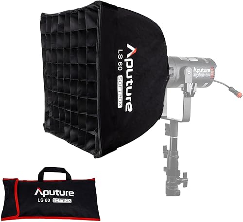 Aputure LS 60 Softbox para Aputure LS 60D y Aputure LS 60X LED luz de video, rejilla de control de luz de 45°