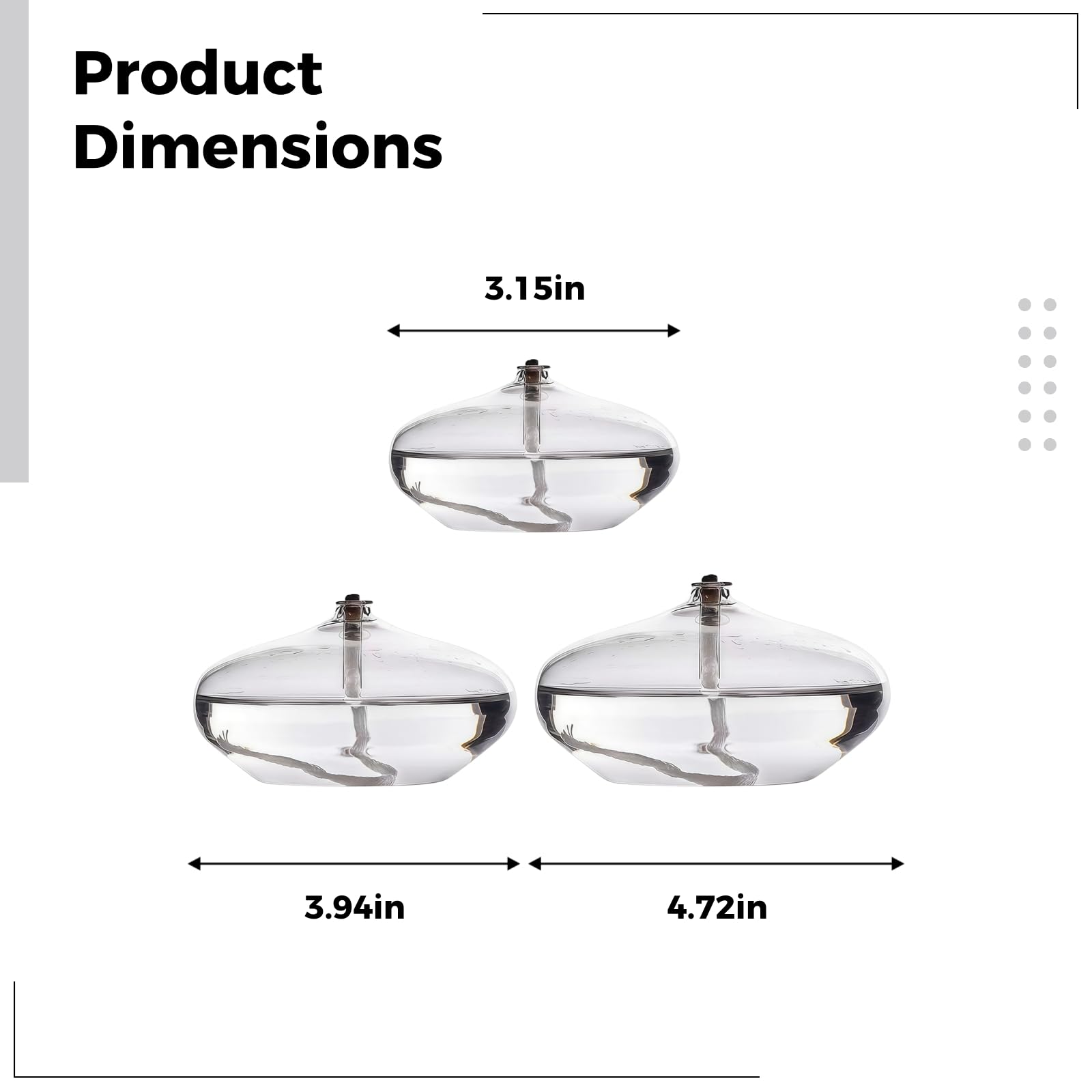 Juego de 3 portavelas de cristal, estilo europeo, hecho a mano, para uso en interiores, decoración romántica de cena, tamaños pequeños, medianos y grandes incluidos