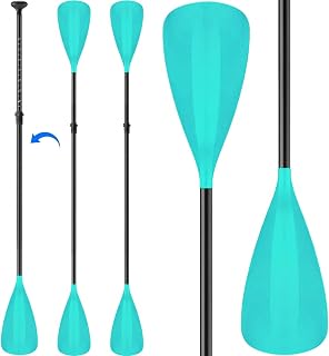 Seenelling 2 Set of 4 Pieces SUP Paddle Board Paddle Adjustable Lightweight Stand up 2 Use Oar for Paddleboard Kayak Boat Aluminum Alloy Shaft Detachable Floating Oars