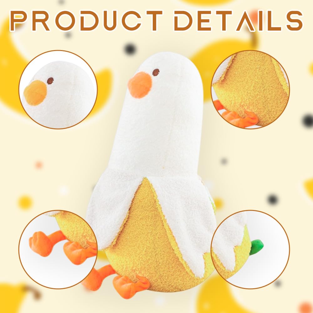 FILOEEX Chicken Banana Plush,Soft Stuffed duck Toy,30cm Cute Banana Duck Hugging Pillow for Bed and Couch,Goose Plush Companion,Gift for Birthdays and Holidays - Image 3