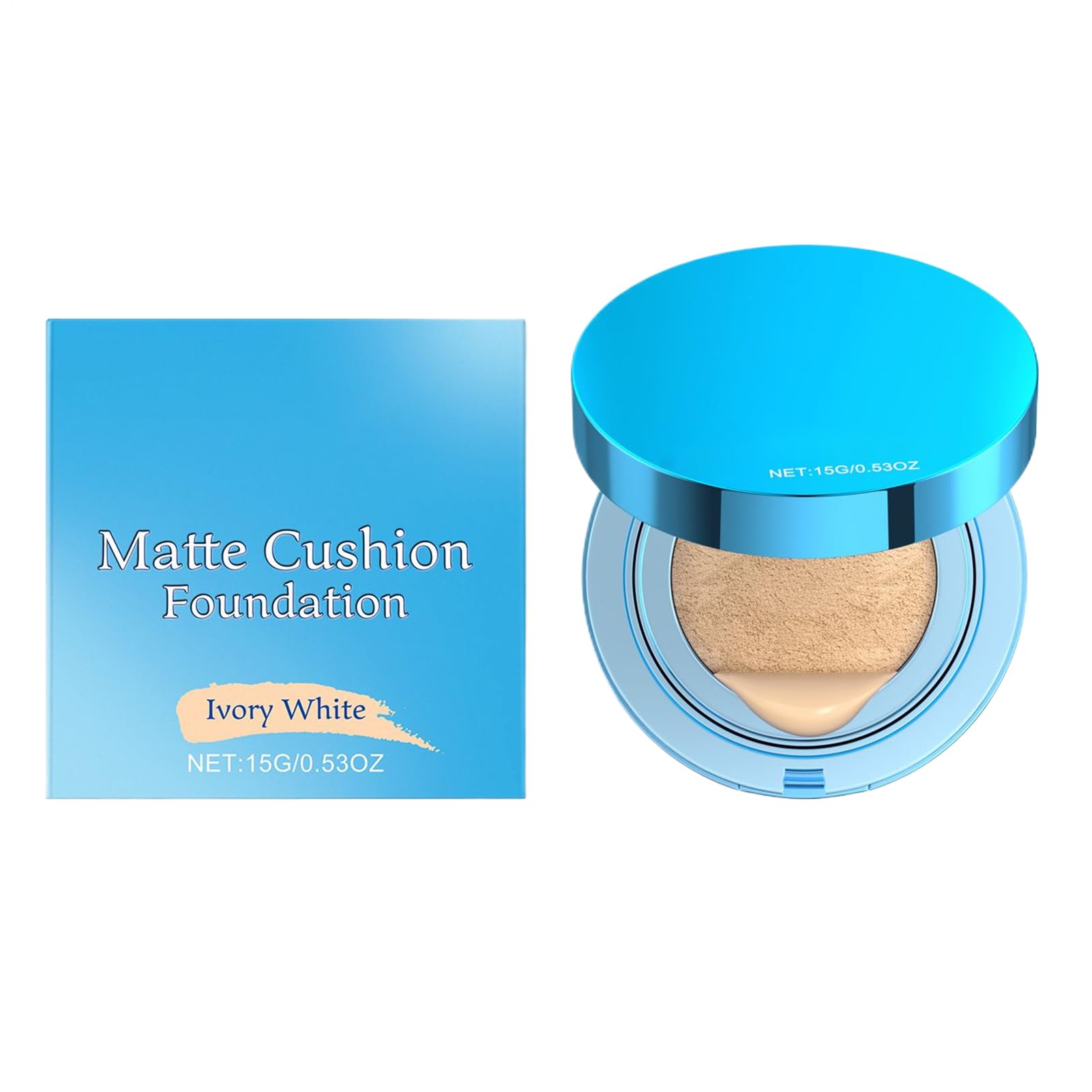 Cushion Makeup Foundation Long-Lasting Matte Cream Lightweight Concealer Correction Brightening Soft Finish Smooth Even Coverage Portable Travel Beauty