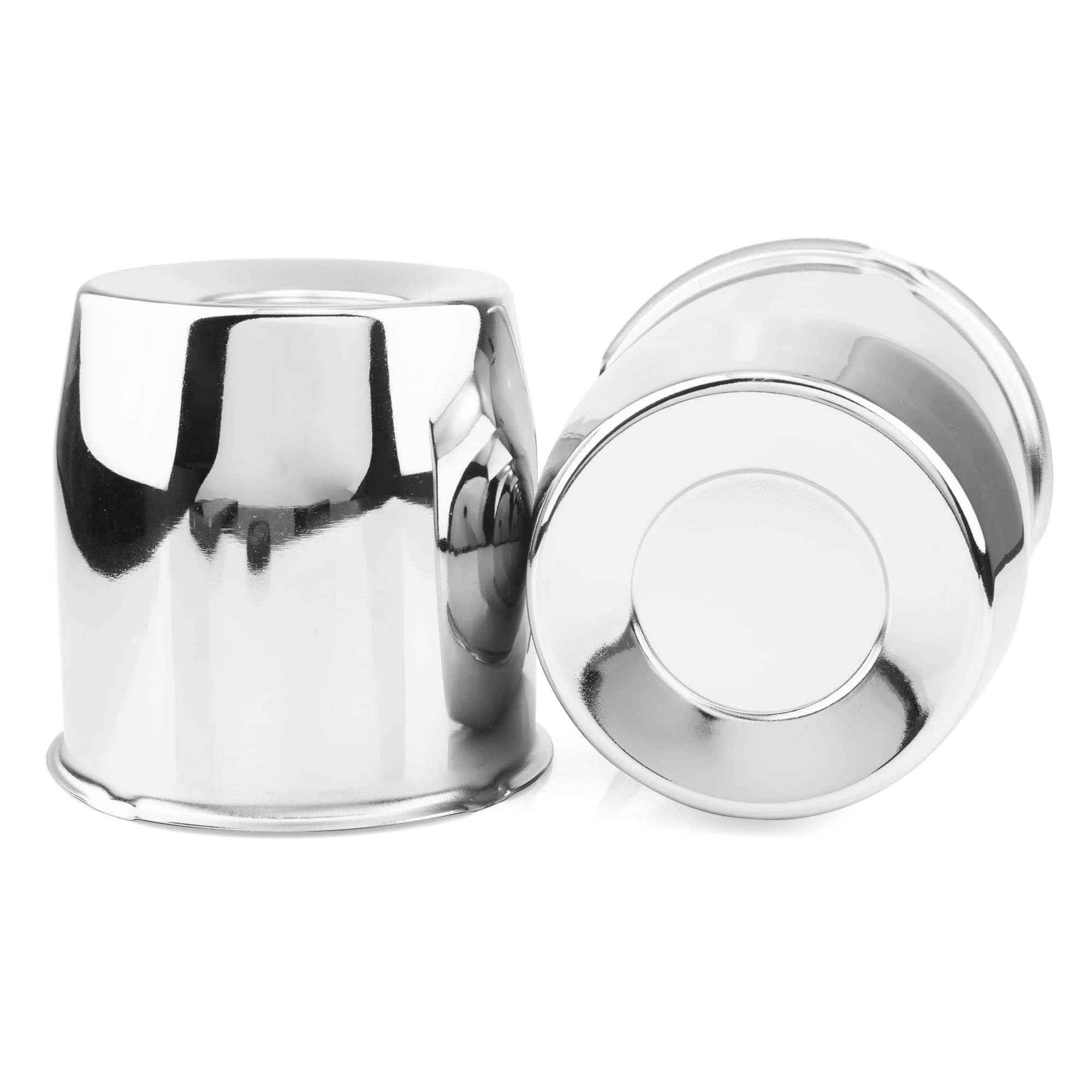 RhinoTuning Zestaw 4 szt. 7,3 cm kołpaki środkowe średnica zewnętrzna 80 mm ID 73 mm zaślepki środkowe do piast kołpaków pokrowce na piasty kół do felg 7,3 cm (chromowane)