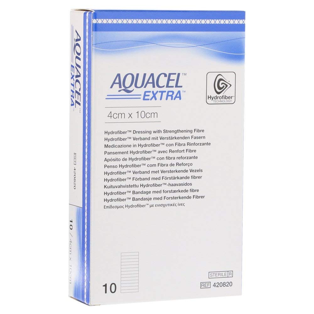 Convatec D0135993 Aquacel Extra Dressing, 4cm x 10cm, Pack of 10