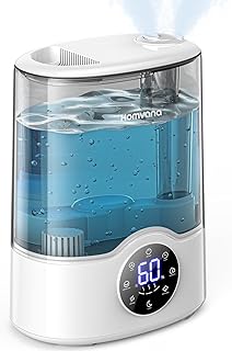 Homvana Humidifier Large Room, 7L (807ft²) Smart Warm and Cool Mist, Top-Fill Humidifiers for