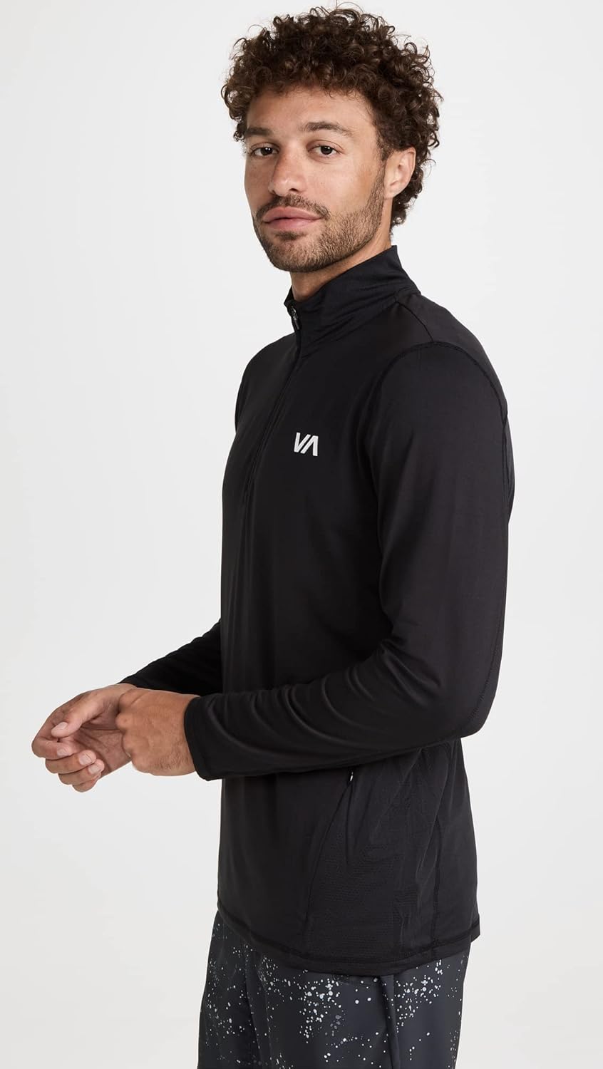 RVCA Mens Sport Vent Long Sleeve Half Zip