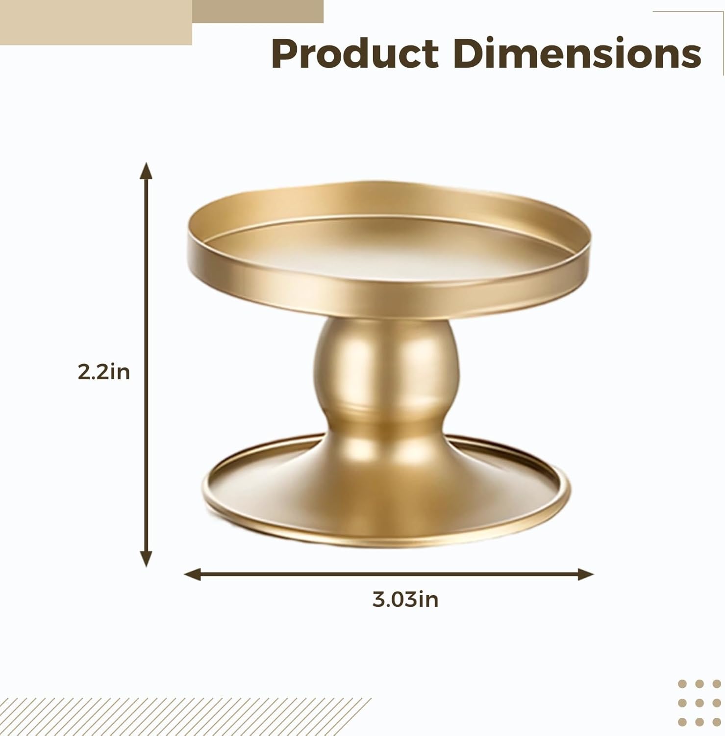 Christmas Gold Candle Holders 6 Pcs, Nordic Bulk Home Decor, Iron Pillar Candles Table Centerpiece