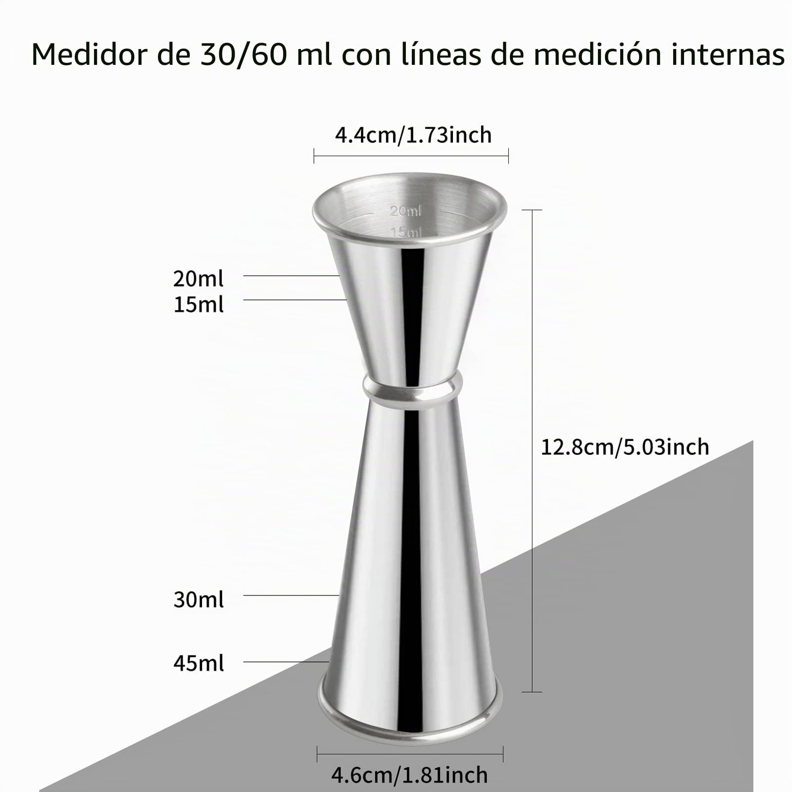 Coctelera Boston 750ml 600ml,Anfly Coctelera Coctéles Acero Inoxidable con Vaso Medidor de Cócteles Jigger 60ml 30ml,Cocktail Kit Mezclador de Cócteles Tin on Tin