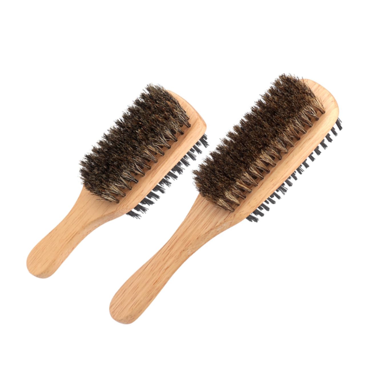 minkissy 3 Set Di Spazzole Per Con Setole Di Cinghiale Per E Sottili Da Uomo A Doppia Faccia Robuste Per L'uso Quotidiano 2 Pezzi*3