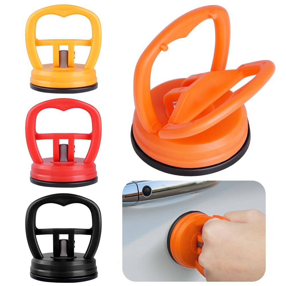 Flintronic Carrozzeria Ventosa, 4 Pezzi Estrattore Ammaccature Auto, Attrezzi di Riparazione per Ammaccature, Auto Dent Puller, Estrattori a Ventosa, per Riparazione Auto, Vetri, Schermi, Piastrelle
