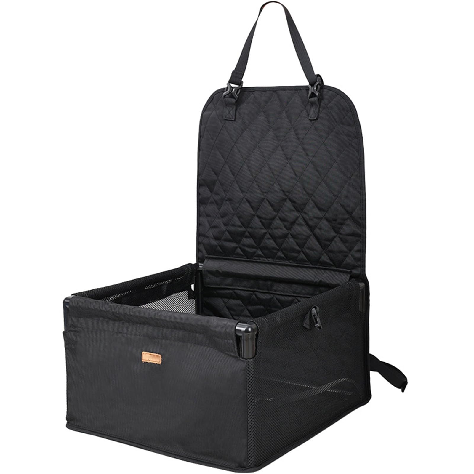 Asiento transpirable para perros y gatos para coche, portátil, cama de viaje, para perros pequeños, asiento trasero de seguridad para mascotas
