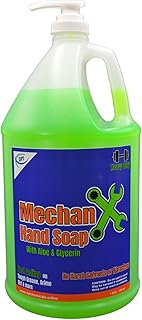 DPI MechanX Hand Soap, heavy duty, non abrasive, fast acting on grease, grime, and dirt. Gentle on hands, non drying or chapping for everyday use. 1 Gallon with pump