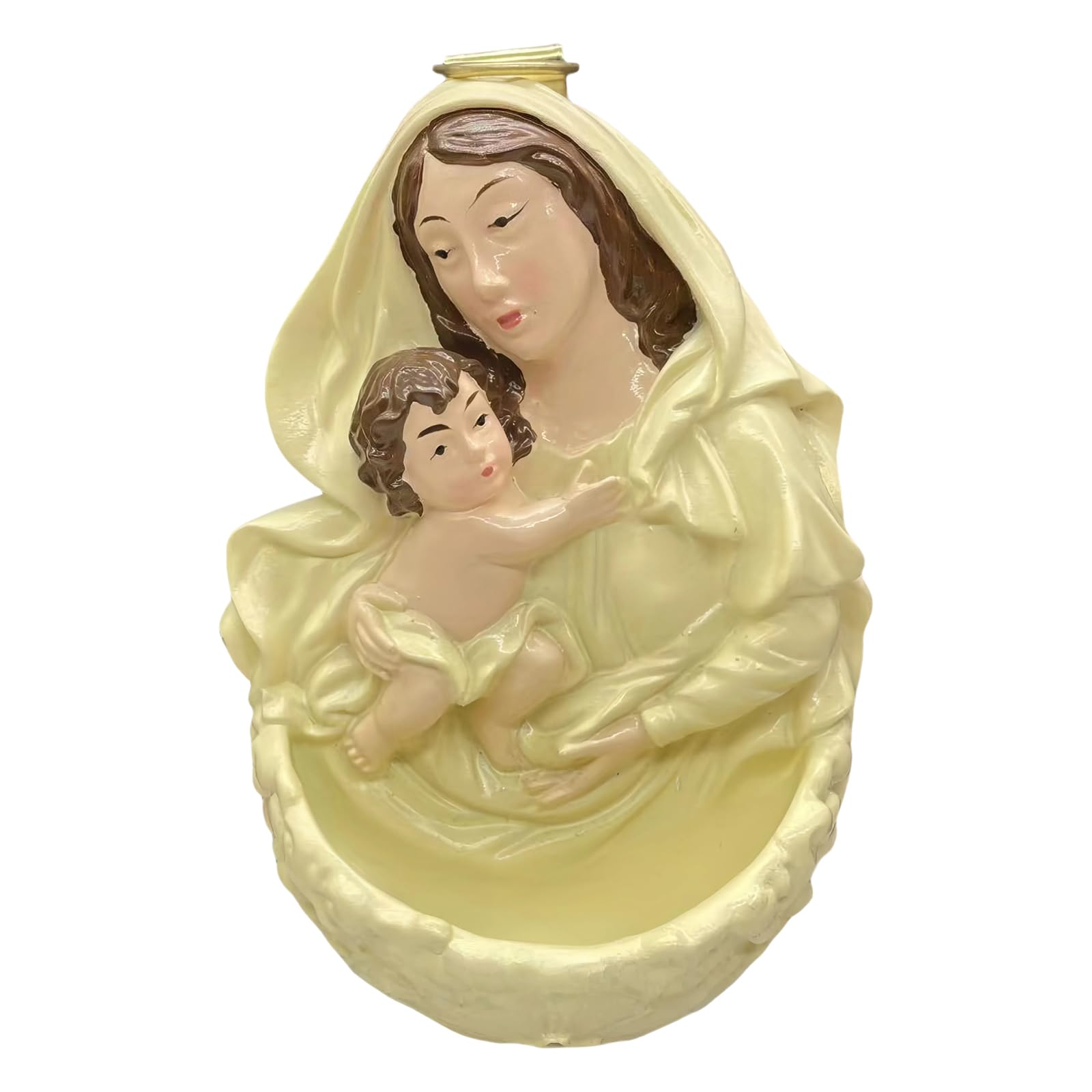 Snorvixre Resin Holy Family Sculptures with Hook Wall Hanging Decors Christmas Nativity Decorative Figurines for Home Decors Religious Gift