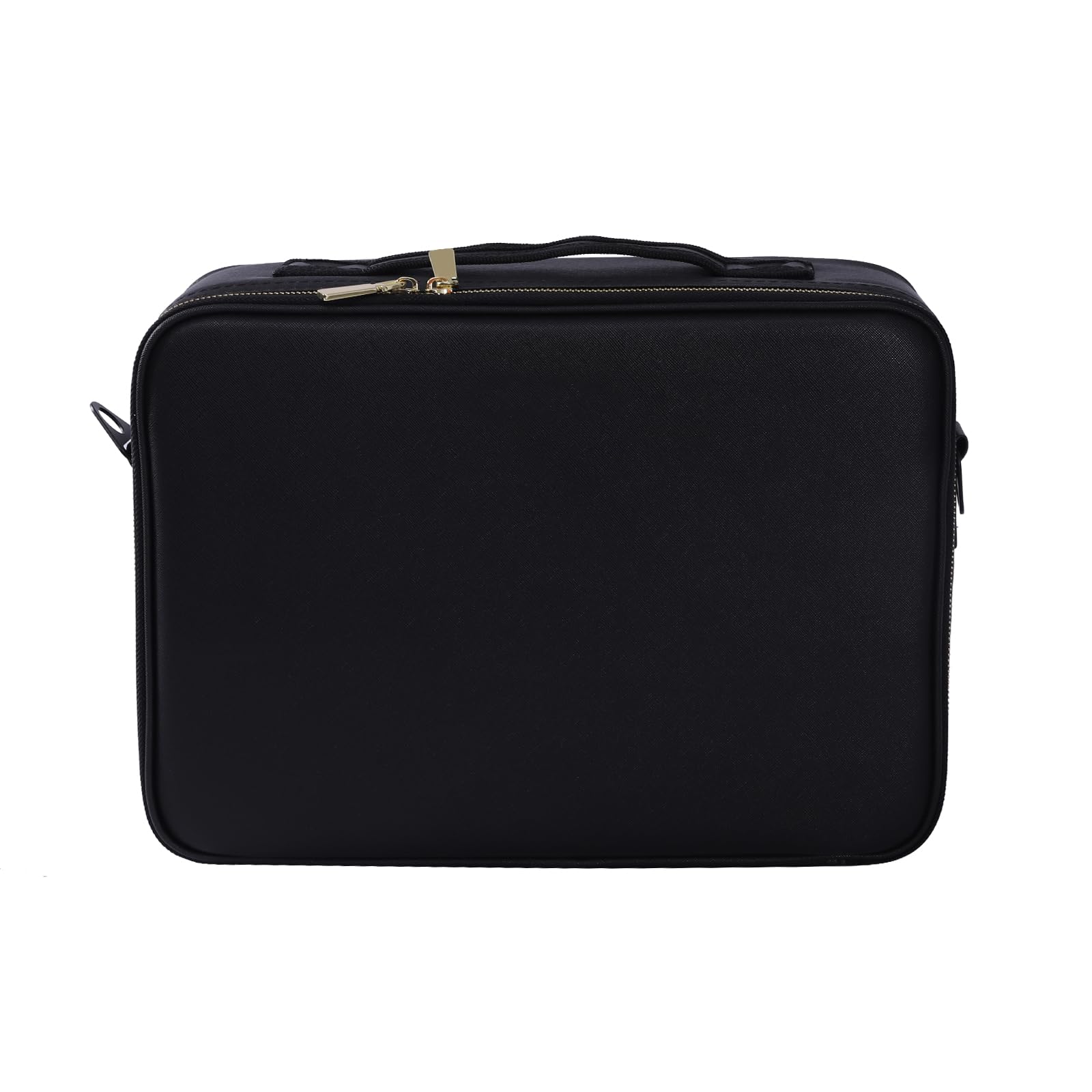 Reise-Makeup-Tasche,Kosmetiktasche Make up Organizer Tasche,3 Farbe Modi einstellbare Helligkeit, wasserdicht PU Leder Makeup Reisekoffer Makeup Zug Tasche,mit Spiegel Tragbar,Schwarz