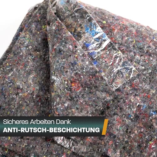 Hinrichs Malervlies 5m² 180g/m² - 1x5m Maler-Abdeckvlies mit Anti-Rutsch Beschichtung - Abdeckfliesse für Boden - Allzweckvlies als Schutz für Boden, Treppen & Möbel