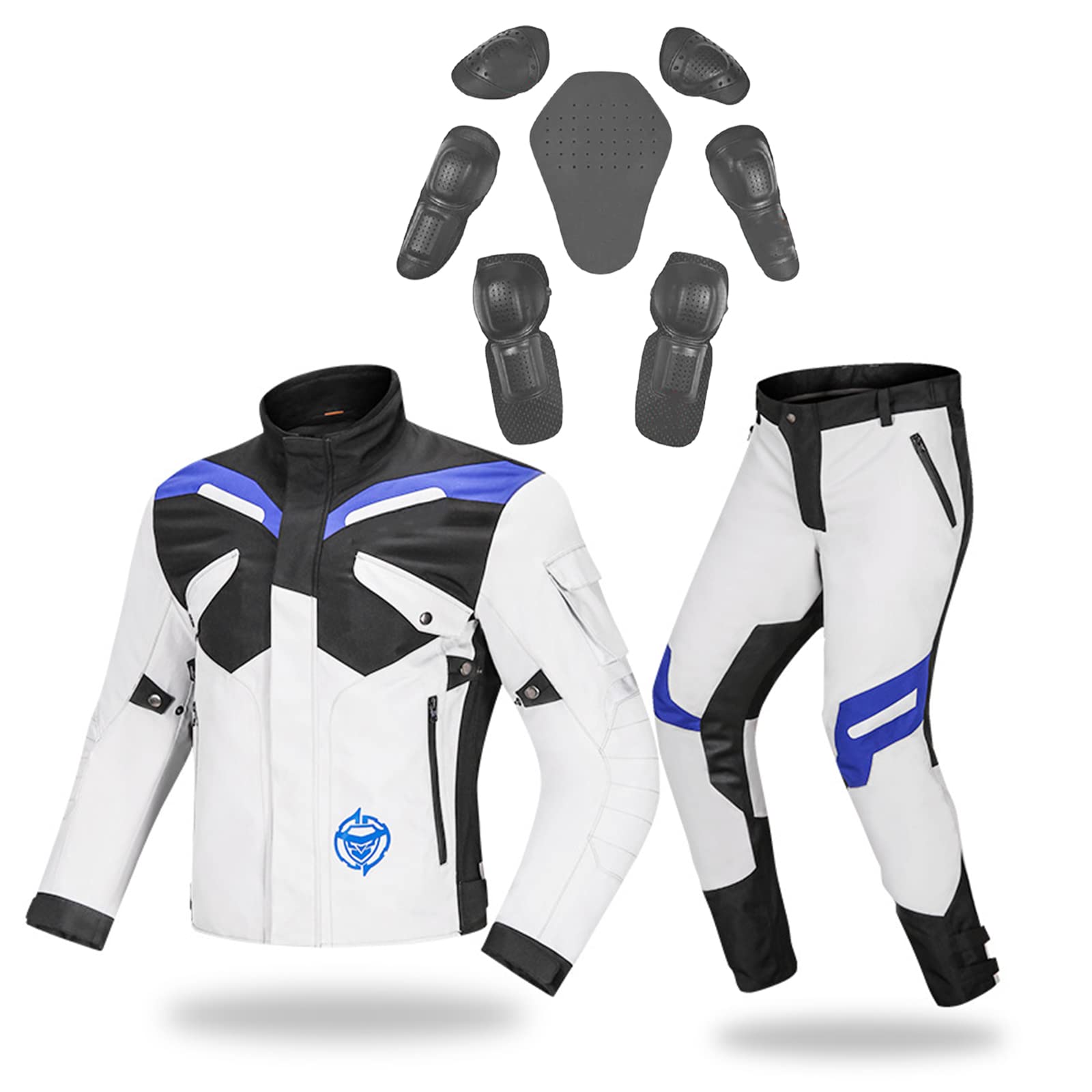 Hiver Moto Veste Pantalon Ensemble Hommes Imperméable Moto Pardessus Pantalon Réfléchissant Coupe-Vent Résistant Aux Chutes Combinaison de Cyclisme
