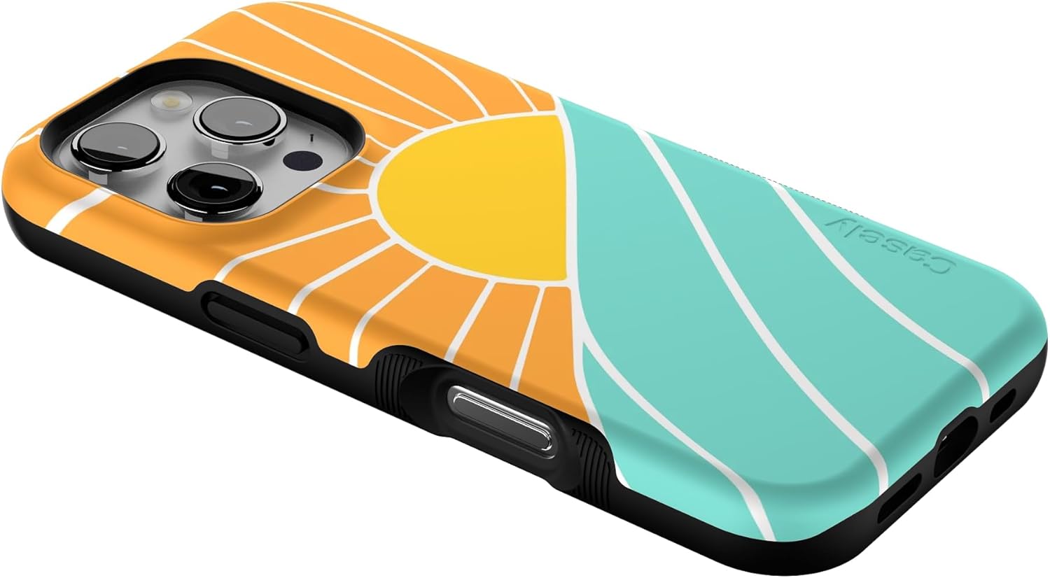 Casely iPhone 16 Pro Case | Waves & Rays | Sunshine | Bold Protective Design | Compatible with MagSafe - Image 7