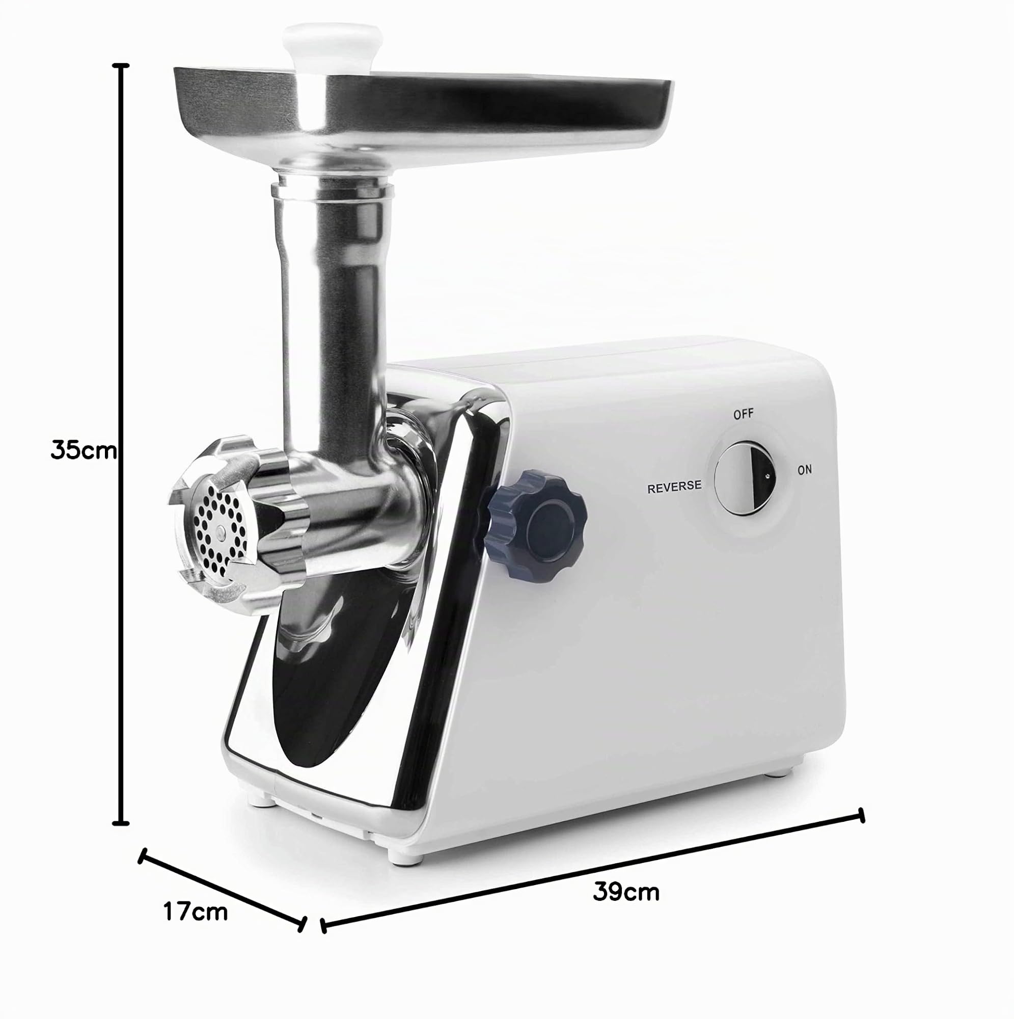 Lacor 69369 - Máquina picadora De Carne Chop 300W - Gris - Menaje de Cocina | Para un uso práctico y profesional en cocina; perfecto para el día a día en hostelería y en casa, cómodo de usar y de guardar