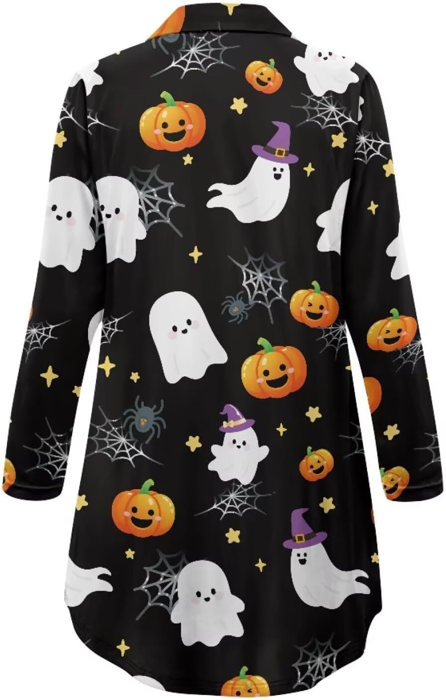 Halloween Women's Pajama Sets 2 Piece Sleepwear Loungewear Button Down Long Sleeve PJ Set V Neck Casual Nightwear