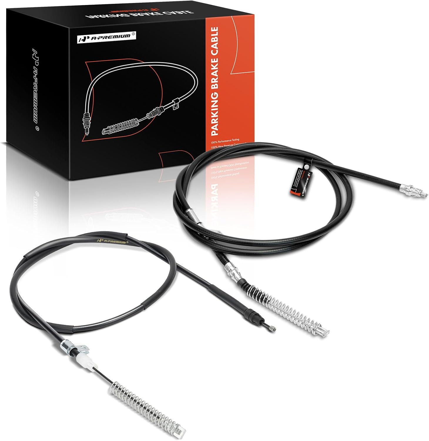 A-Premium Rear Driver and Passenger Side Parking Brake Cable Assembly Compatible with Chevrolet and GMC Models: Silverado 1500 2005-2006, Silverado 1500 HD/2500 HD, Sierra 1500, Sierra 1500 HD/2500 HD