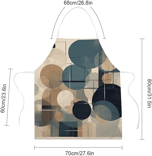 Miniatura 2 de Delantal ajustable con babero para mujeres y hombres, pintura artística, delantales de chef para cocinar