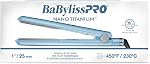 BaBylissPRO Nano Titanium et Céramique U-Style Double Tension 1" Fer plat de pouce avec plaques latérales courbes uniques pour les flips, vagues & Courroies