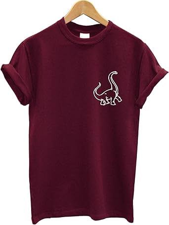 maroon shirt with white print