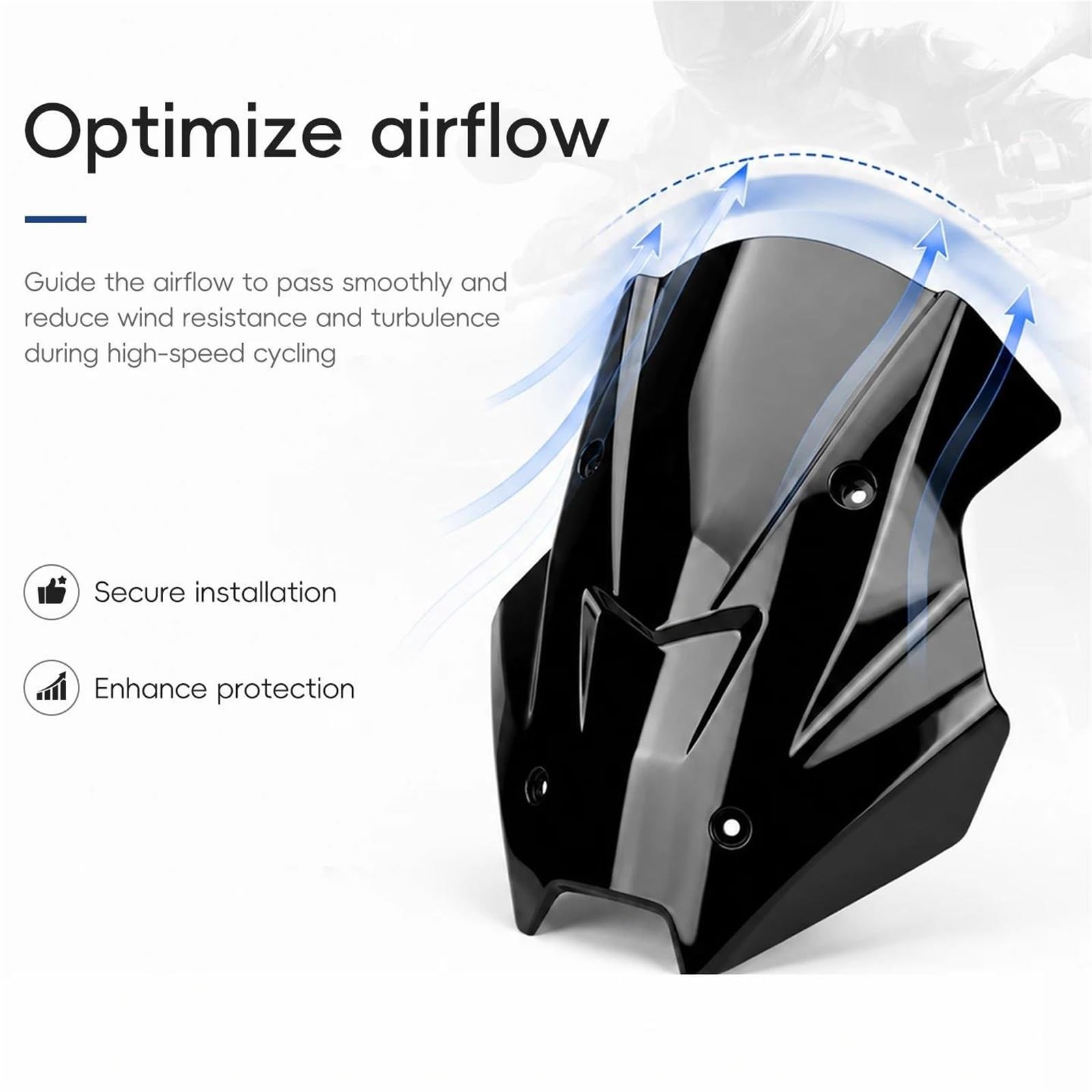 Scudo Parabrezza Modifica Moto Per Zontes 368G 368 G 368g 3mm Di Spessore Parabrezza Moto(Modello 3)