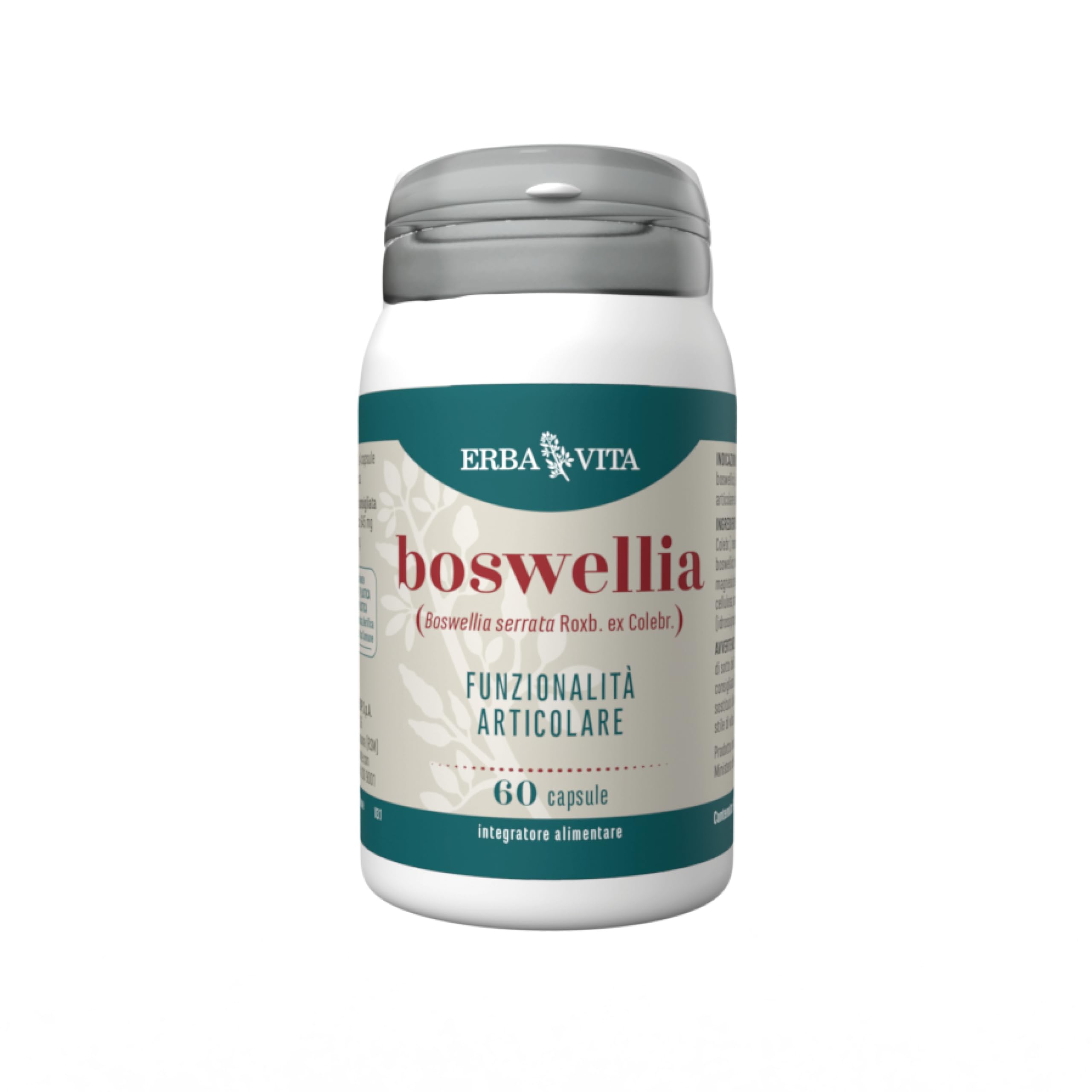 ERBA VITA Integratore Alimentare di Boswellia Serrata - 60 Capsule - Favorisce la funzionalità articolare e il benessere del sistrema digerente
